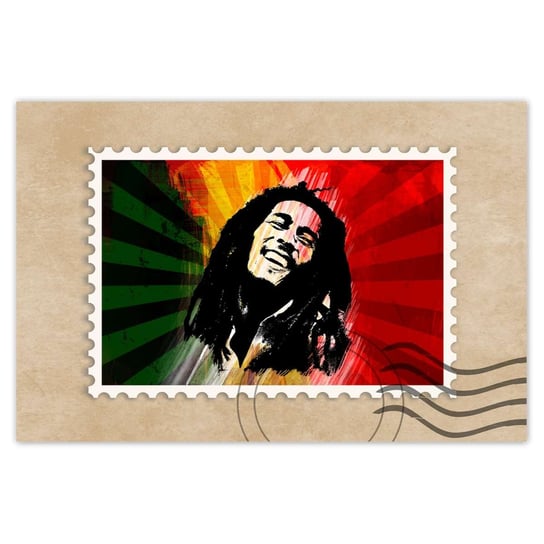 Naklejka ścienna 90x60 Bob Marley Reggae ZeSmakiem