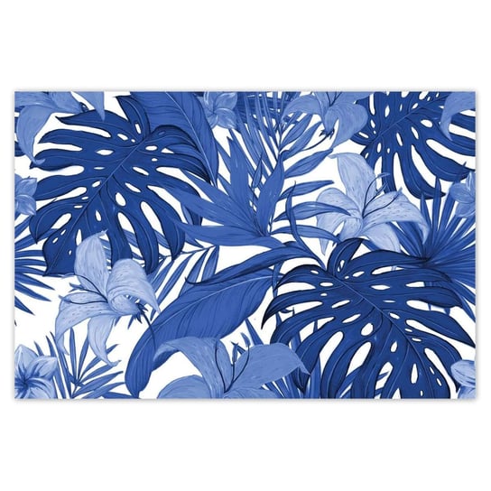 Naklejka ścienna 90x60 Classic Blue Monstera ZeSmakiem