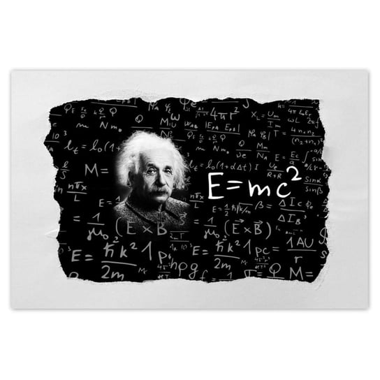 Naklejka ścienna 90x60 E=MC2 Albert Einstein ZeSmakiem