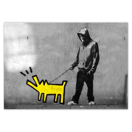 Naklejka ścienna A1 POZIOM Banksy Piesek ZeSmakiem