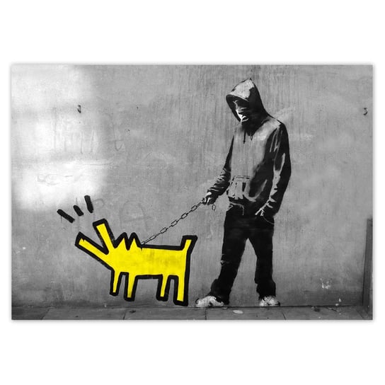 Naklejka ścienna A2 POZIOM Banksy Piesek ZeSmakiem