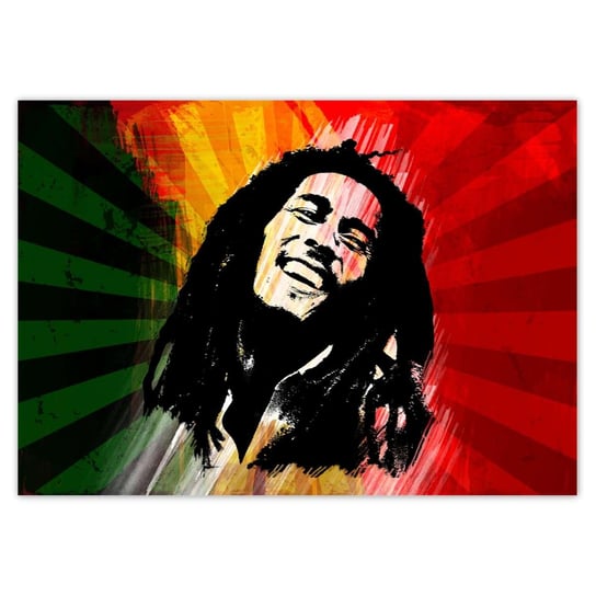 Naklejka ścienna A3 POZIOM Bob Marley Reggae ZeSmakiem