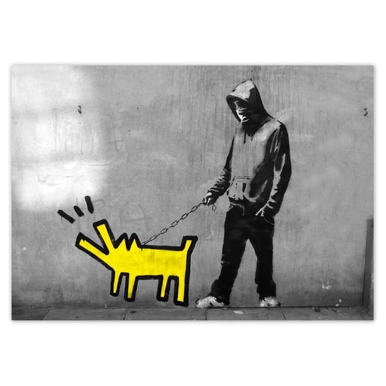 Naklejka ścienna A5 POZIOM Banksy Piesek ZeSmakiem