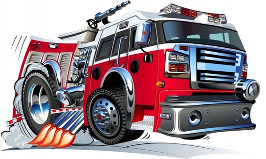 Naklejka Straż pożarna, wóz strażacki Pojazdy 61, 50x30 cm Naklejkolandia