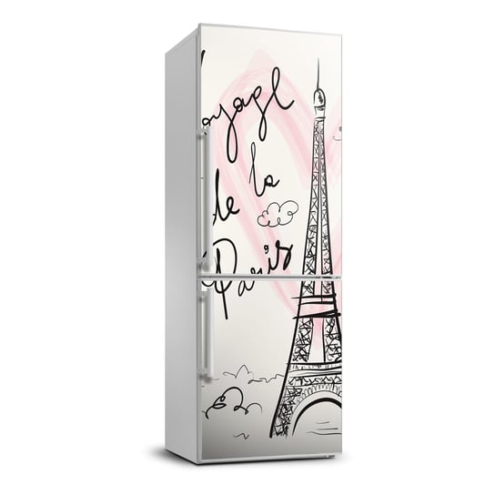 Naklejka Tapeta lodówkę Wieża Eiffla Paryż 70x190, Tulup Tulup