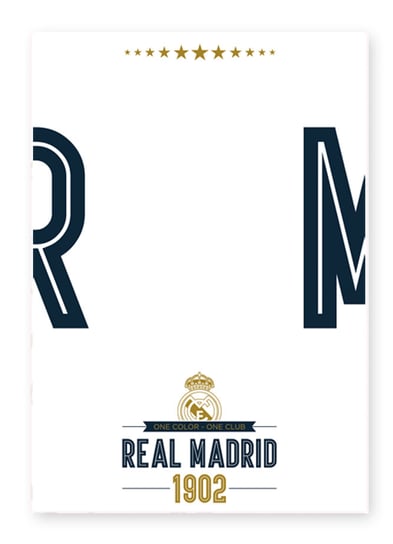 Naklejka zmywalna IMAGICOM Real Madryt, granatowo-złota, 50x70 cm Imagicom