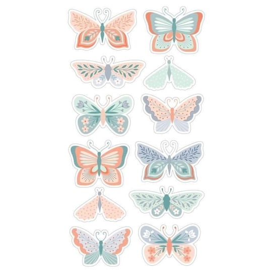 Naklejki 3D pastelowe motyle - ARTEMIO - Dla dzieci od 3 roku życia - Ozdoba wspomagająca Inna marka