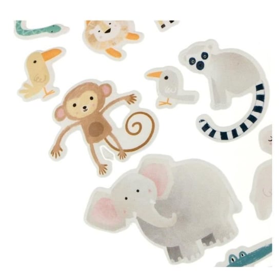 Naklejki 3D Zwierzęta Safari - ARTEMIO - Dla dzieci od 3. roku życia - 11 naklejek Puffie Inna marka