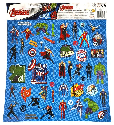 Naklejki Avengers Marvel +/- 50 Szt. W&O