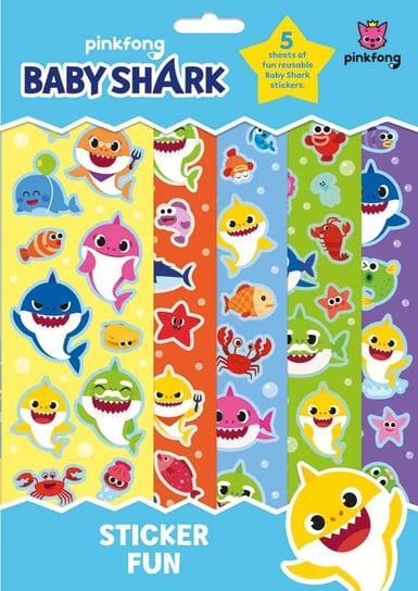 Naklejki Baby Shark, 5 arkuszy TM Essentials BV