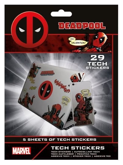 Naklejki Deadpool Merc With A Mouth Na laptopa telefon tablet 29 sztuk Marvel