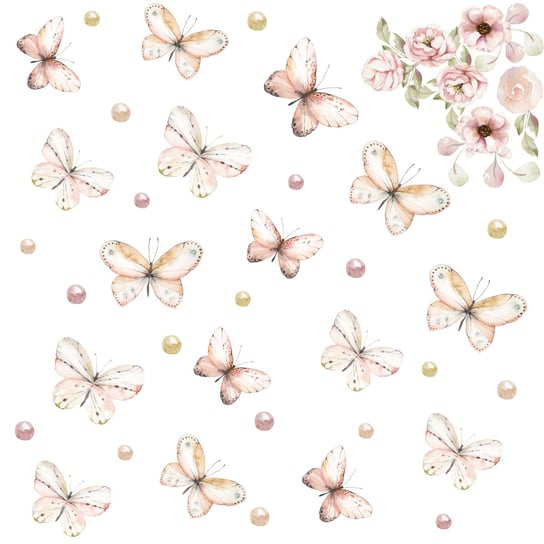 naklejki dekoracyjne na ścianę szybę meble lustro szafę MOTYLE motylki Zaplanowane