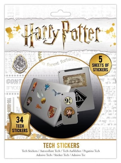 Naklejki dla dzieci Harry Potter na laptopa tablet Harry Potter 34 sztuki Pyramid Posters