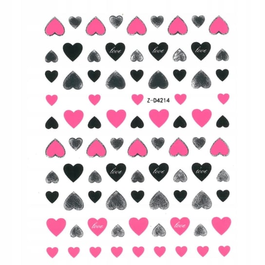 Naklejki do paznokci cienkie samoprzylepne Nail Art Sticker pink Nr Z-D4214 AllePaznokcie