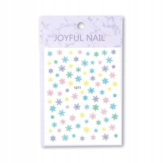 Naklejki do paznokci cienkie samoprzylepne świąteczne Joyful Nail Nr 1211 AllePaznokcie