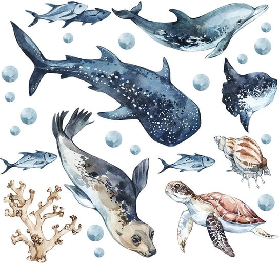 Naklejki do pokoju dziecięcego - ocean i zwierzęta morskie MagicalRoom