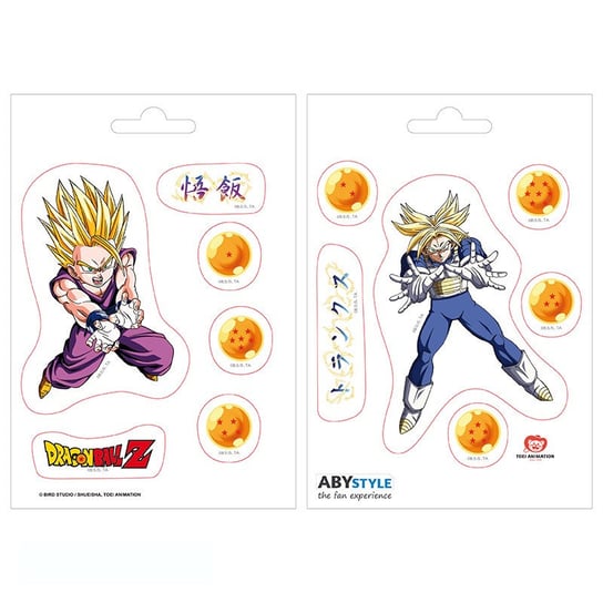 Naklejki Dragon Ball - 16X11Cm/ 2 Arkusze - Dbz/ Gohan & Trunks Dragon Ball