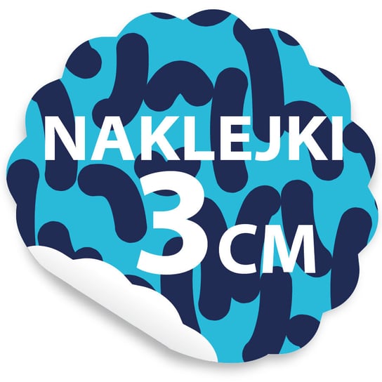 NAKLEJKI, ETYKIETY Z logo Firmy Wlepki 3cm 100szt Sticky Studio