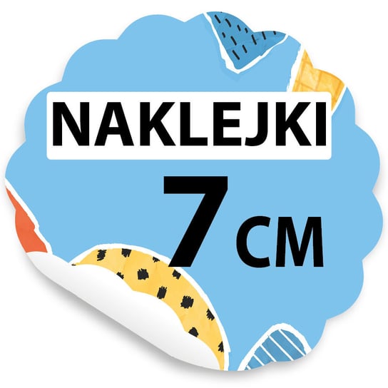 NAKLEJKI, ETYKIETY Z logo Firmy Wlepki 7cm 100szt Sticky Studio
