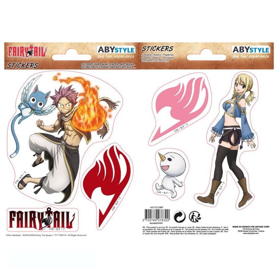 Naklejki Fairy Tail - 16X11Cm/ 2 Arkusze - Natsu & Lucy ABYstyle