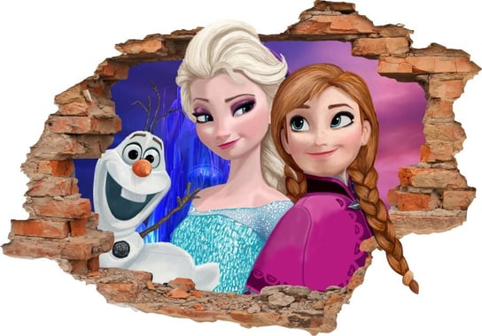 Naklejki Frozen Kraina Lodu Elsa 3D 130X90Cm NaklejkiOzdobne