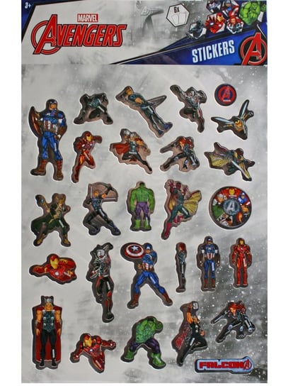 Naklejki Klasyczne Marvel Avengers 96 szt. W&O