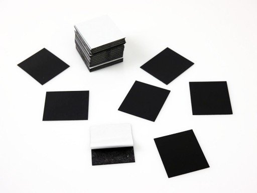 Naklejki magnetyczne kwadratowe 40 mm x 40 mm - 100 sztuk Media Mag
