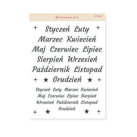 Naklejki miesiące #4 PL olciana.art