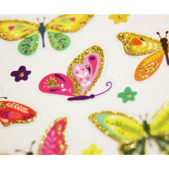 Naklejki - Motyle - Brokat - 1,8 cm Global Gift