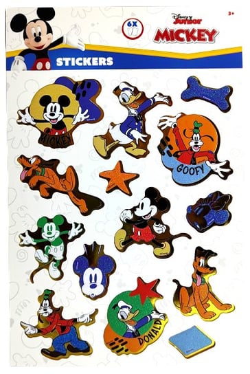 Naklejki Myszka Miki I Przyjaciele Disney - 6 Arkuszy. W&O