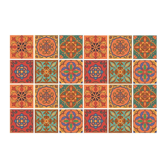 Naklejki na kafelki 24szt dekor z Maroko 20x20 cm, Coloray Coloray