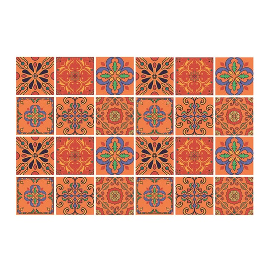 Naklejki na kafelki 24szt kafle z Maroko 20x20 cm, Coloray Coloray