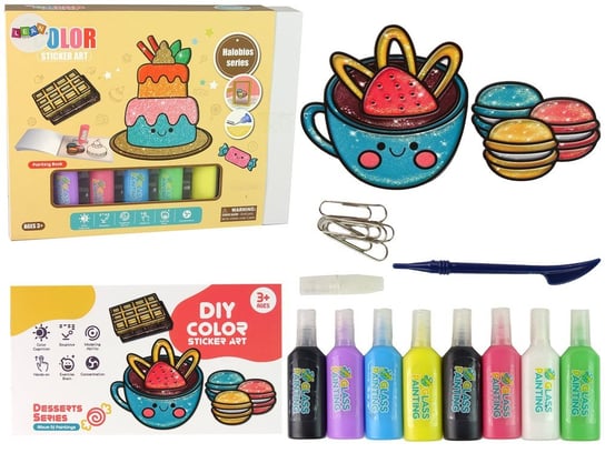 Naklejki Na Okno Meble Słodkości DIY 8 Kolorów Brokat Import LEANToys Inna marka
