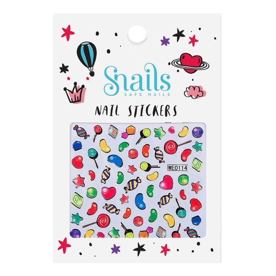 Naklejki na paznokcie dla dzieci Snails - Candy Blast Snails - dla małych księżniczek