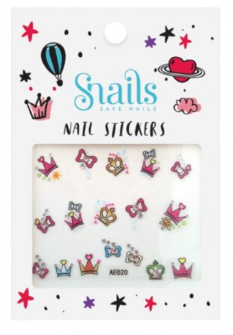 Naklejki na paznokcie dla dzieci Snails - Perfect Princess Snails - dla małych księżniczek