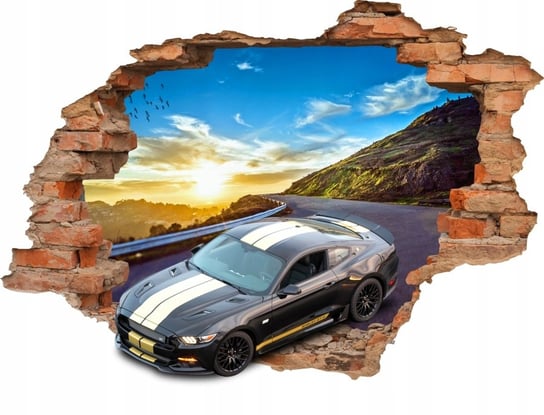 Naklejki Na Ścianę 3D Samochody Mustang Sport 70Cm NaklejkiOzdobne