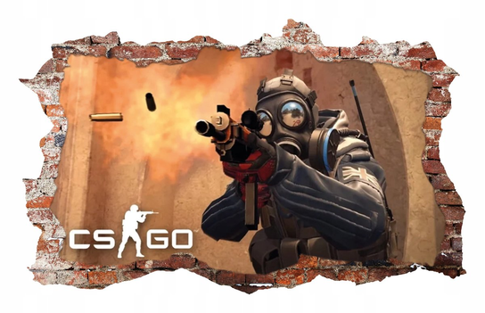Naklejki na ścianę Counter-Strike 2 CS GO fototapeta 3D 70x46 cm #4 ...