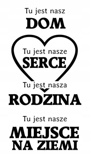 Naklejki na ścianę cytat cytaty DOM miłość ścienne / Centrum Naklejek CentrumNaklejek