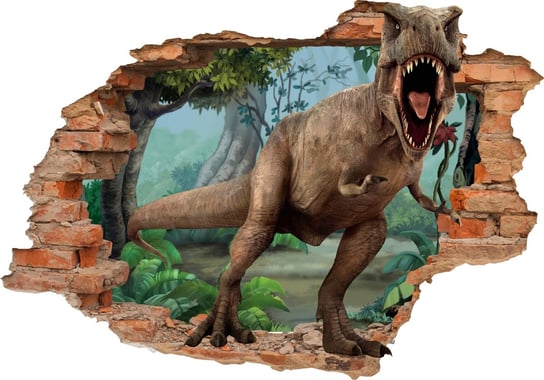 Naklejki Na Ścianę Dla Dzieci Dinozaur 3D 160Cm NaklejkiOzdobne