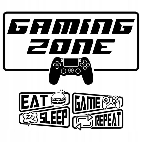 Naklejki Na Ściane Duże Game Zone Gamer Gracze Z2 Inna marka
