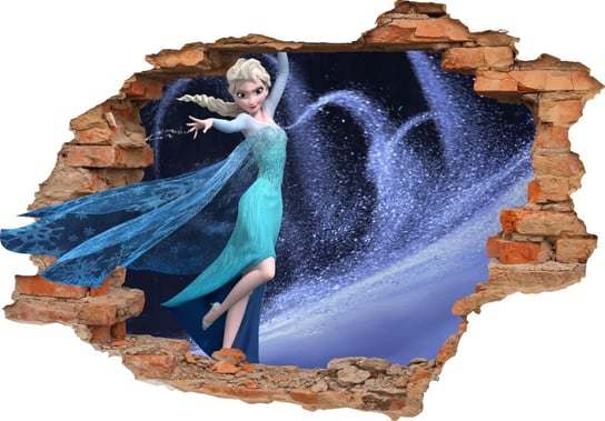 Naklejki Na Ścianę Kraina Lodu Elsa 3D 100X70Cm NaklejkiOzdobne