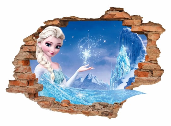 Naklejki Na Ścianę Kraina Lodu Elsa 3D 70X50Cm NaklejkiOzdobne