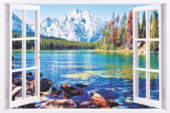 Naklejki Na Ścianę Okna 3D Plaża Widok Bulaj 120Cm NaklejkiOzdobne