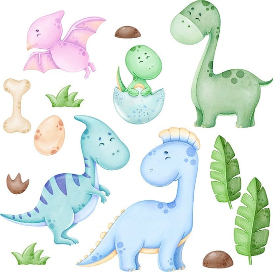 Naklejki na ścianę - zwierzęta, dinozaury dla dzieci MagicalRoom