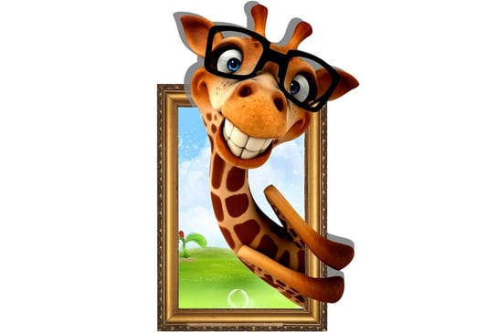 Naklejki Na Ścianę Żyrafa 3D Obraz 3D 100X60Cm Inna NaklejkiOzdobne