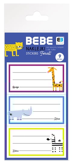 Naklejki na zeszyty BEBE Kids, 9 sztuk Interdruk