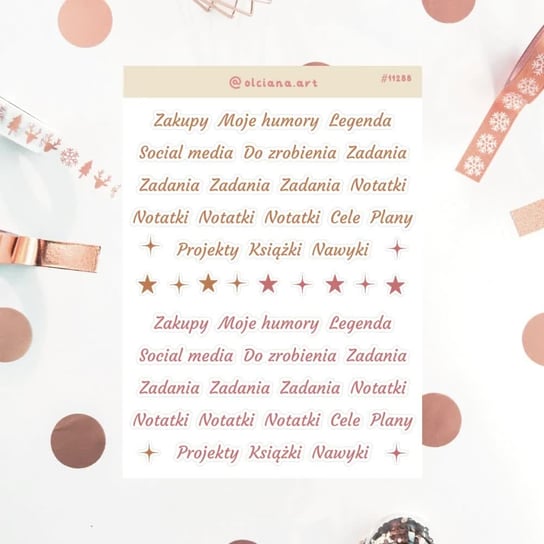 Naklejki napisy do bullet journal #17 olciana.art