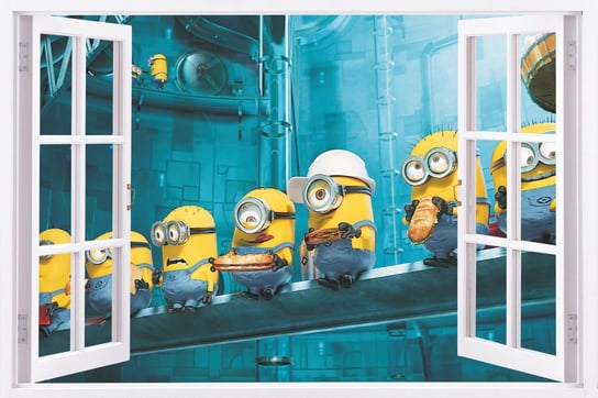 Naklejki Okna 3D Dla Dzieci Minionki Bajki 90Cm NaklejkiOzdobne