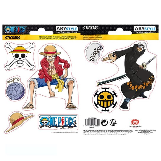 Naklejki One Piece - 16X11Cm/ 2 Arkusze -  Luffy & Law ABYstyle