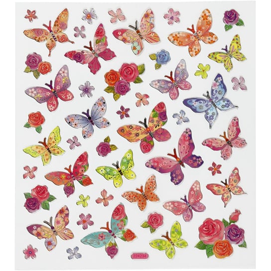 Naklejki ozdobne, Motyle w Kwiatuszki Creativ Company